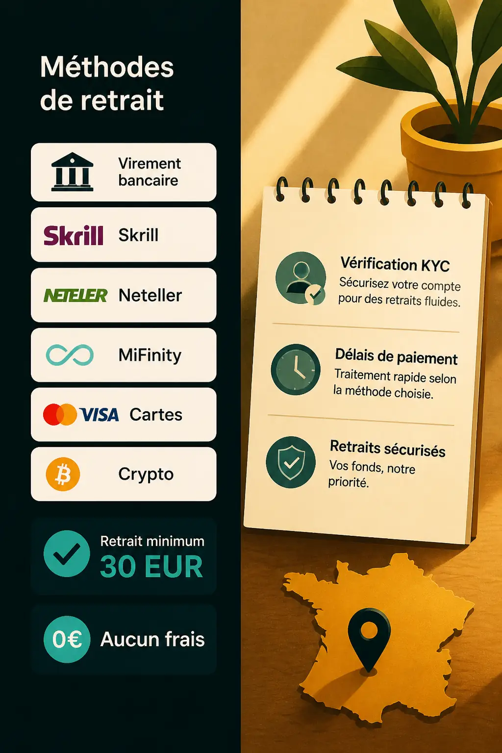 Retrait SavaSpin Casino en France : méthodes et délais visual guide for SavaSpin