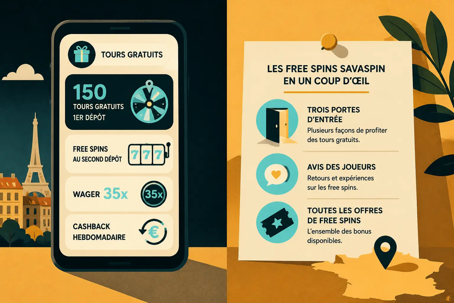 SavaSpin Free Spins – Tours Gratuits en France visual guide for SavaSpin